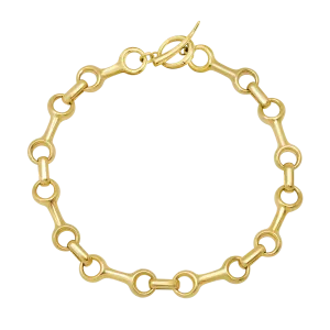 25 MM Double Beam Chain Bracelet with Tusk Clasp