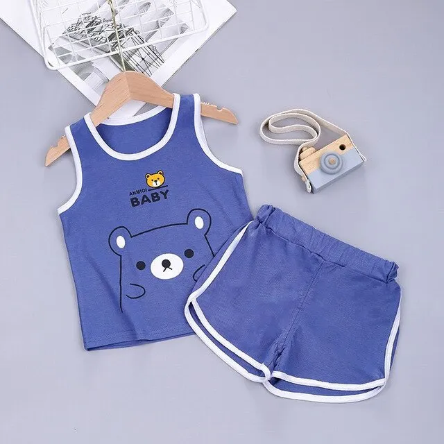 2pc Toddlers Casual Sleeveless Outfit