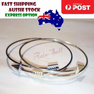 2pcs Gothic Punk Arrow Bangle SIlver Gold Cuff Jewelry Open Adjustable Bracelet