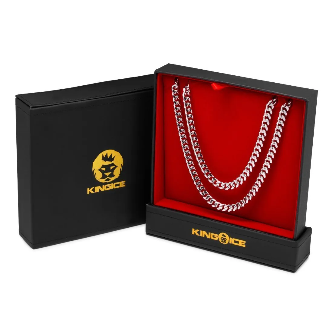 8mm Miami Cuban Link Chain Choker Set
