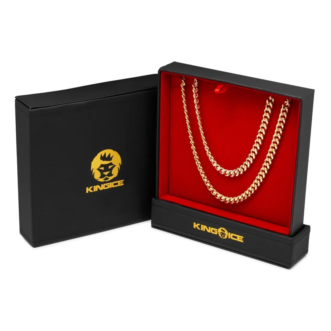 8mm Miami Cuban Link Chain Choker Set