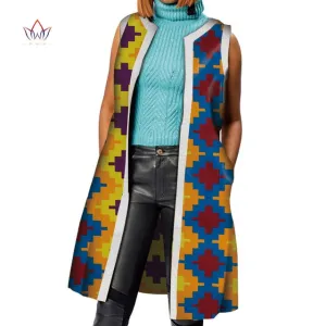 African Clothes Bazin Riche African Dresses for Women Dashiki Long Vest Coat Jacket