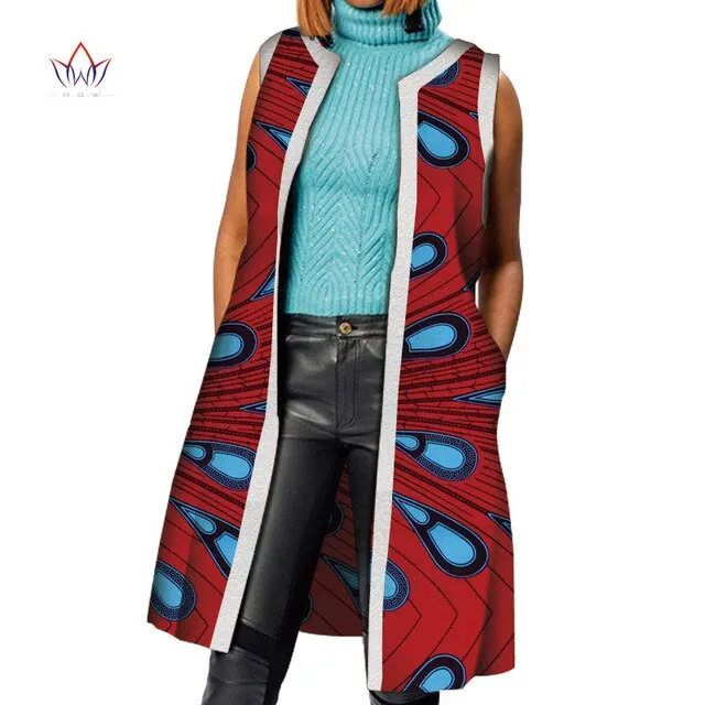 African Clothes Bazin Riche African Dresses for Women Dashiki Long Vest Coat Jacket
