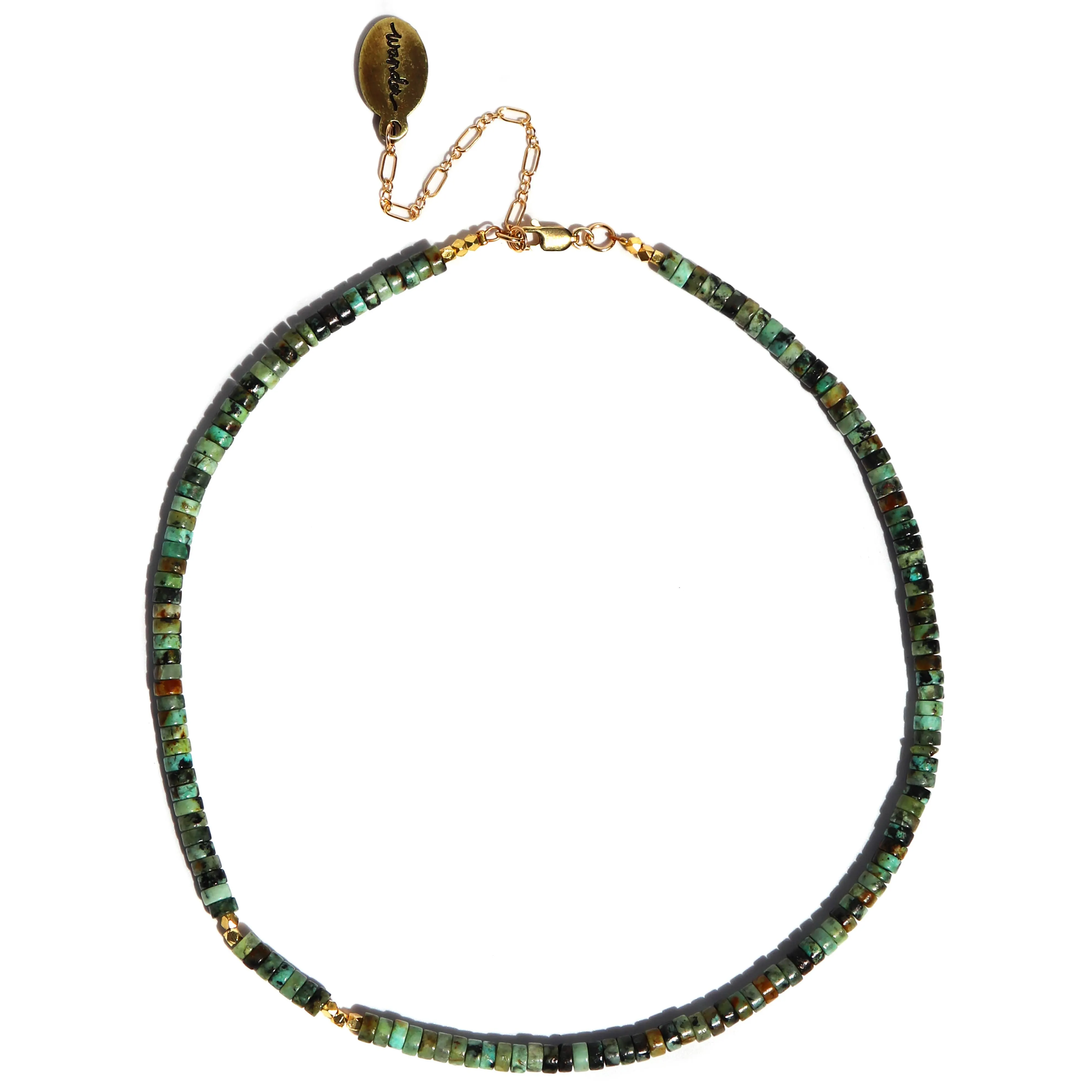 African Turquoise — Gemstone Choker Bold