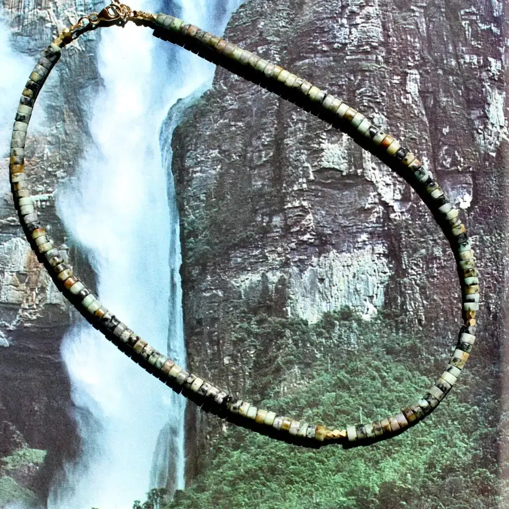 African Turquoise — Gemstone Choker Bold