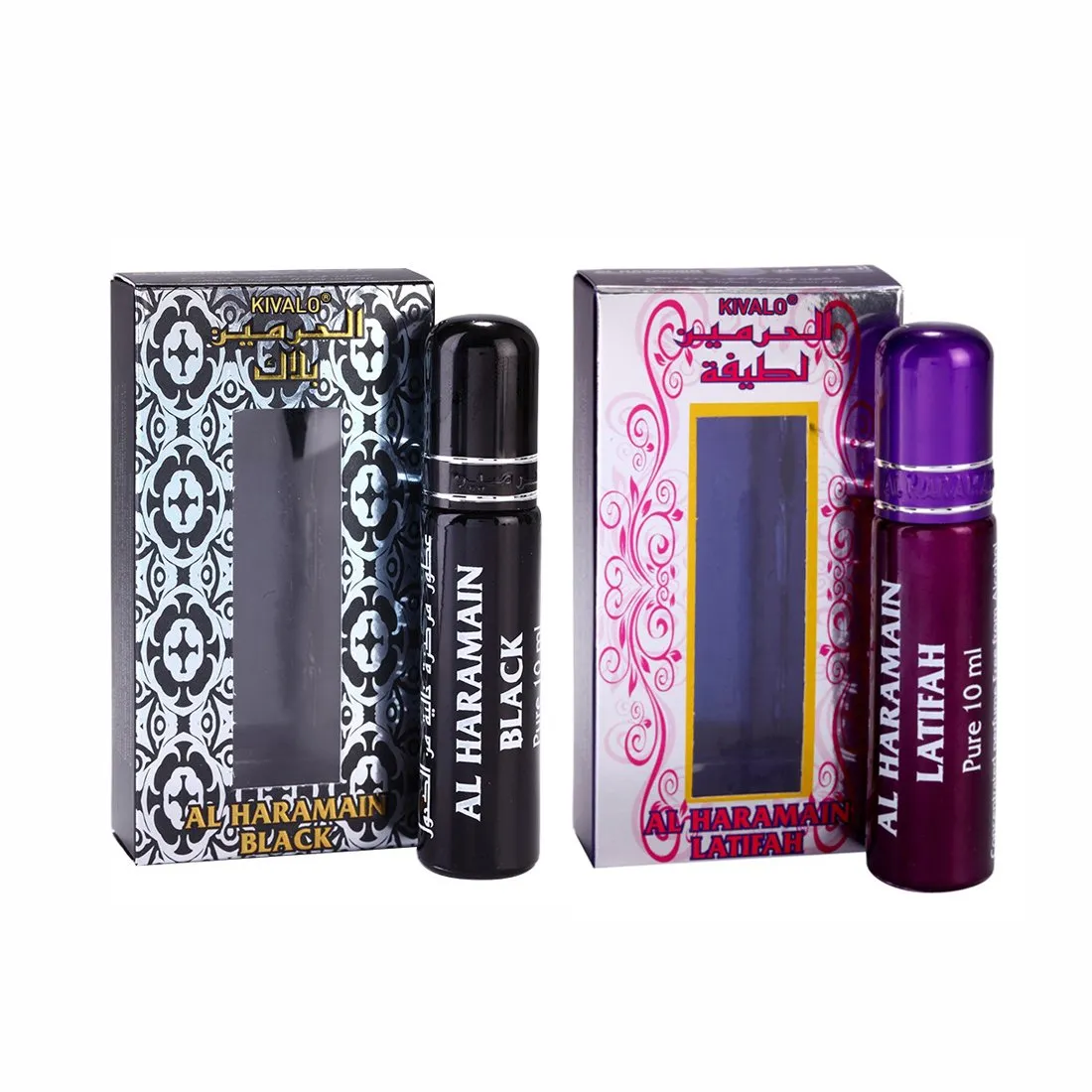 Al Haramain Black & Latifah Roll On Attar Pack of 2 x 10ml