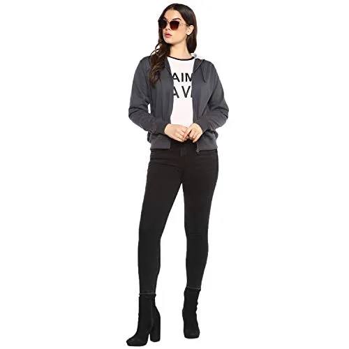Alan Jones Clothing Women's Solid Cotton Hooded Sweatshirt (WM17-SS01_Stone_XL)