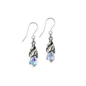 Alchemy Gothic E437C Empyrean Tear Earrings (Crystal) Goddess Dropper