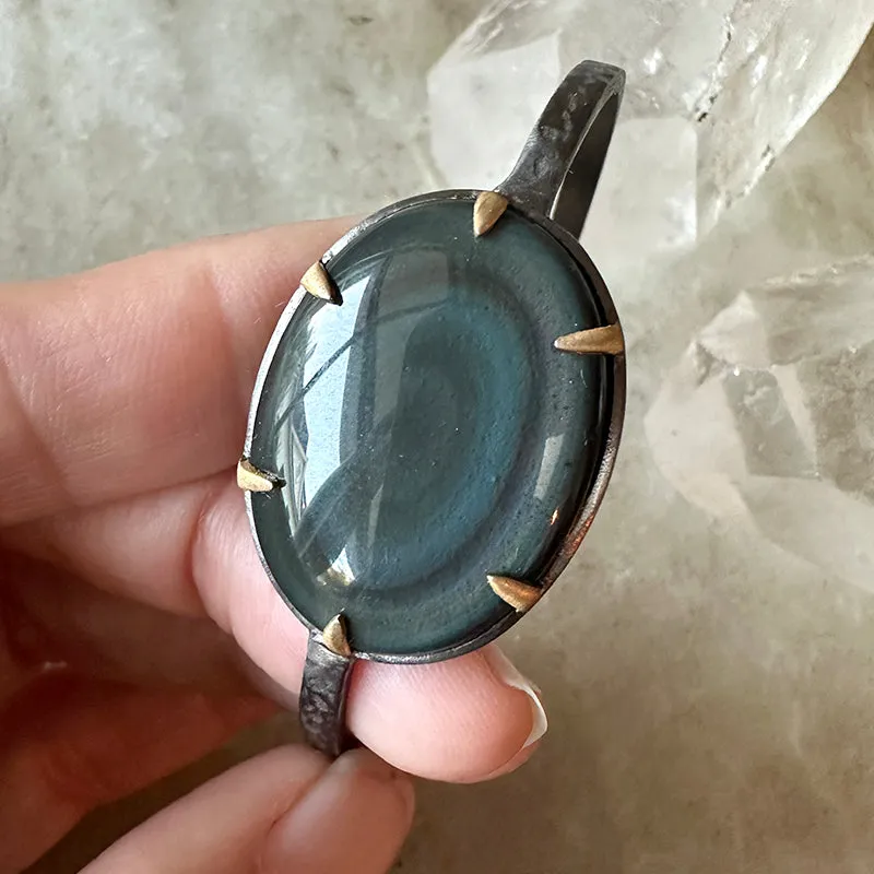 Alena Black Obsidian Cuff