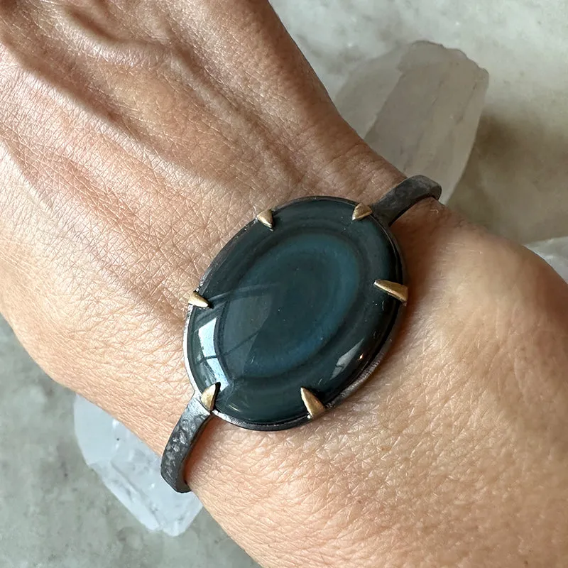 Alena Black Obsidian Cuff