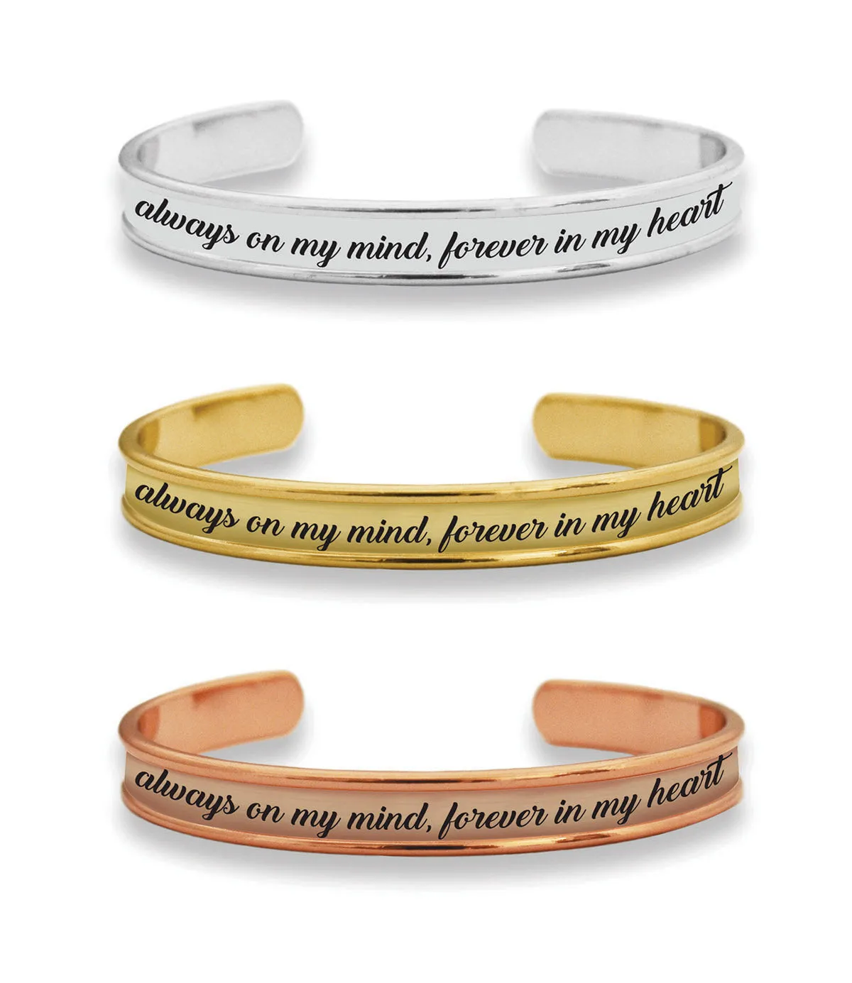 Always On My Mind, Forever In My Heart Cuff Bracelet