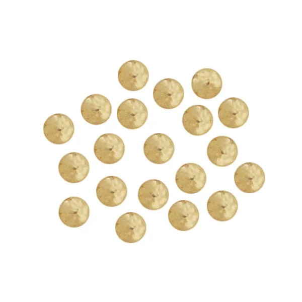 American Indian Hollow Metal French Trade Beads Nickel, Brass & Copper round smooth