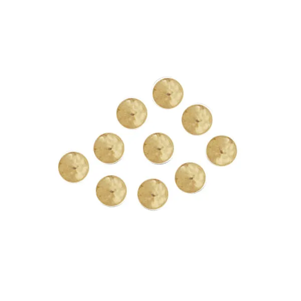 American Indian Hollow Metal French Trade Beads Nickel, Brass & Copper round smooth