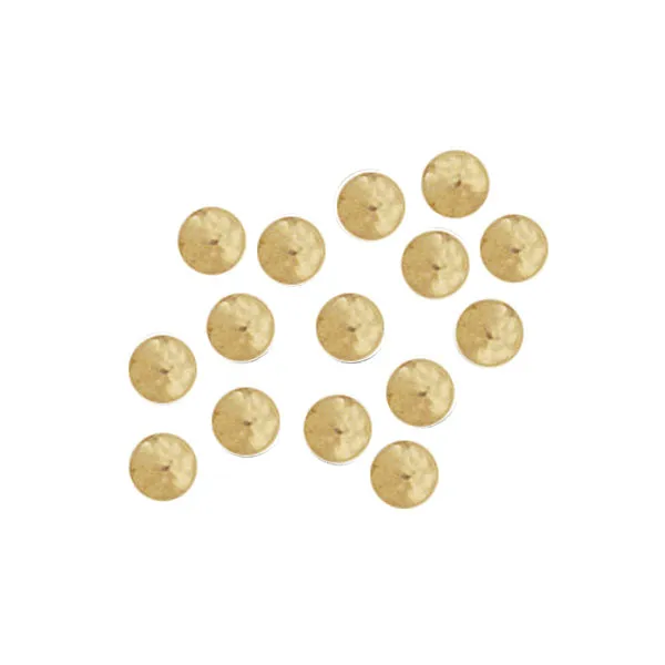 American Indian Hollow Metal French Trade Beads Nickel, Brass & Copper round smooth