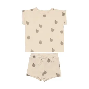 Analogie Apple Boys Set Short Sleeve - Tan