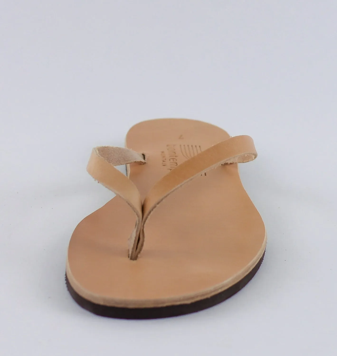 APHRODITE NATURAL LEATHER FLIP-FLOPS