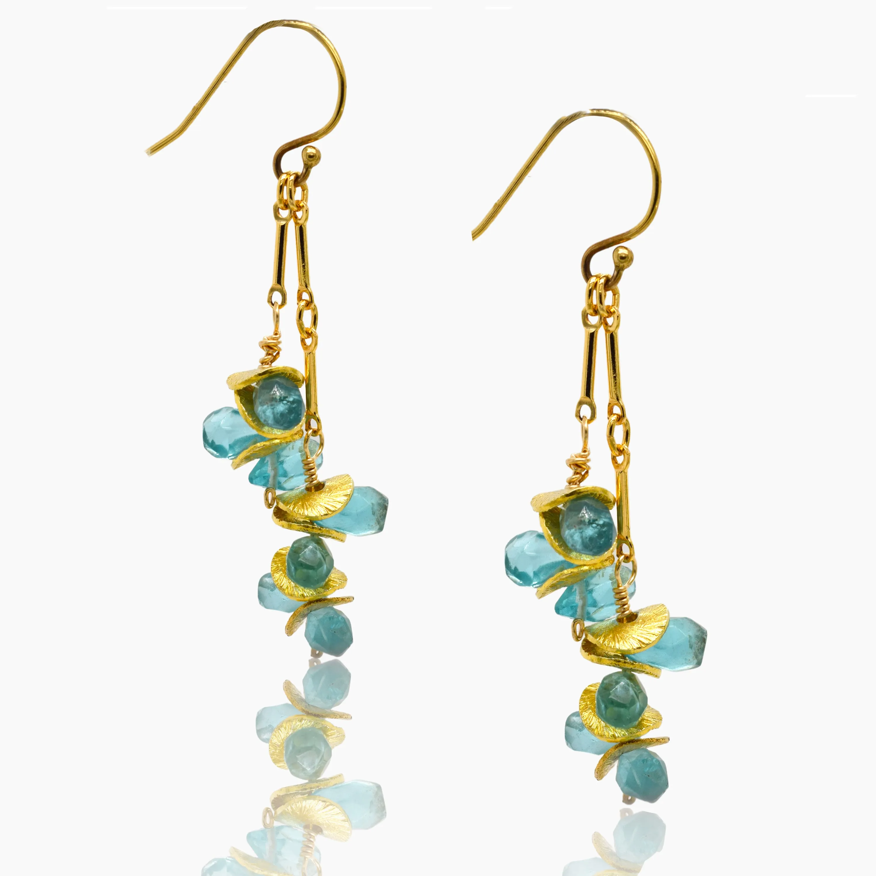 Aqua Apatite Earrings