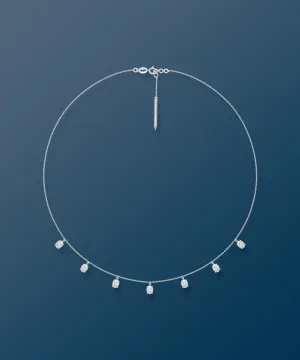 Ary Pret Threader Collection Oval Diamond Necklace