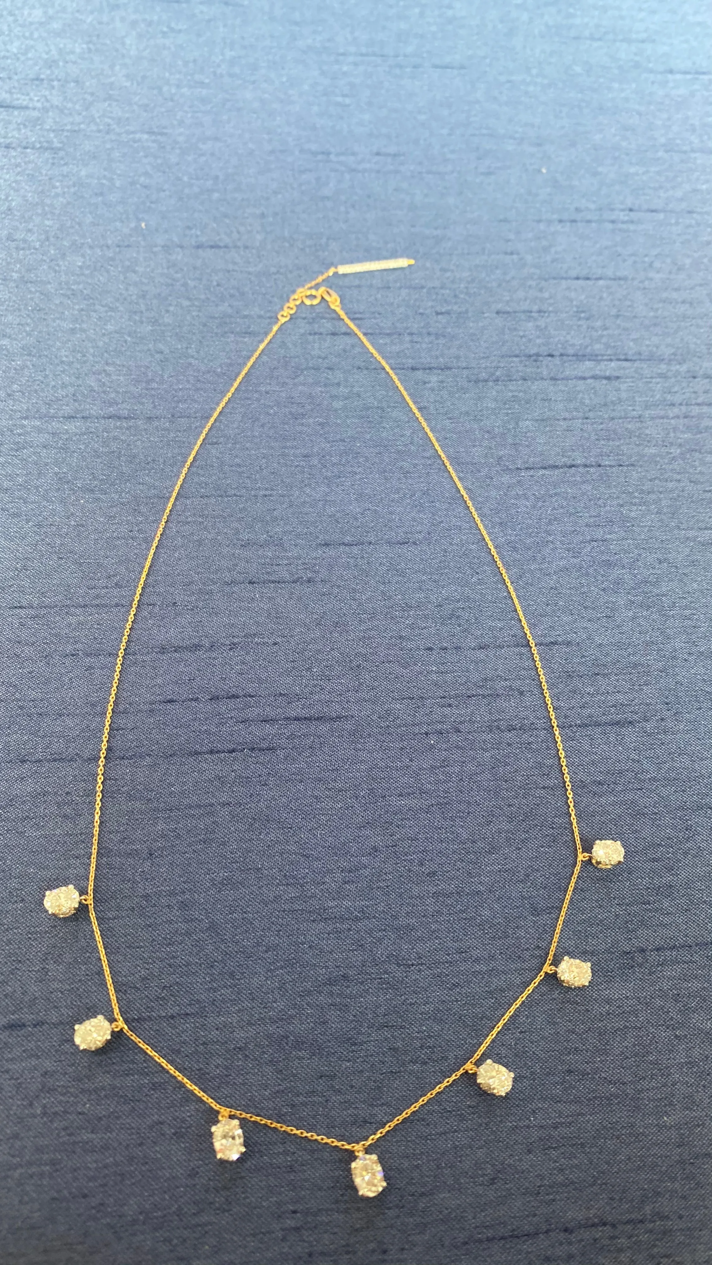 Ary Pret Threader Collection Oval Diamond Necklace
