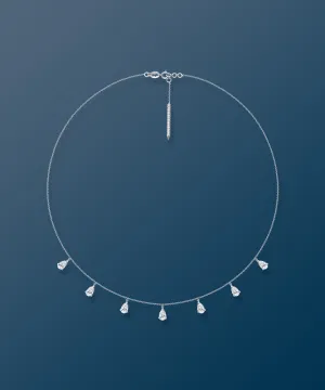 Ary Pret Threader Collection Pear Diamond Necklace