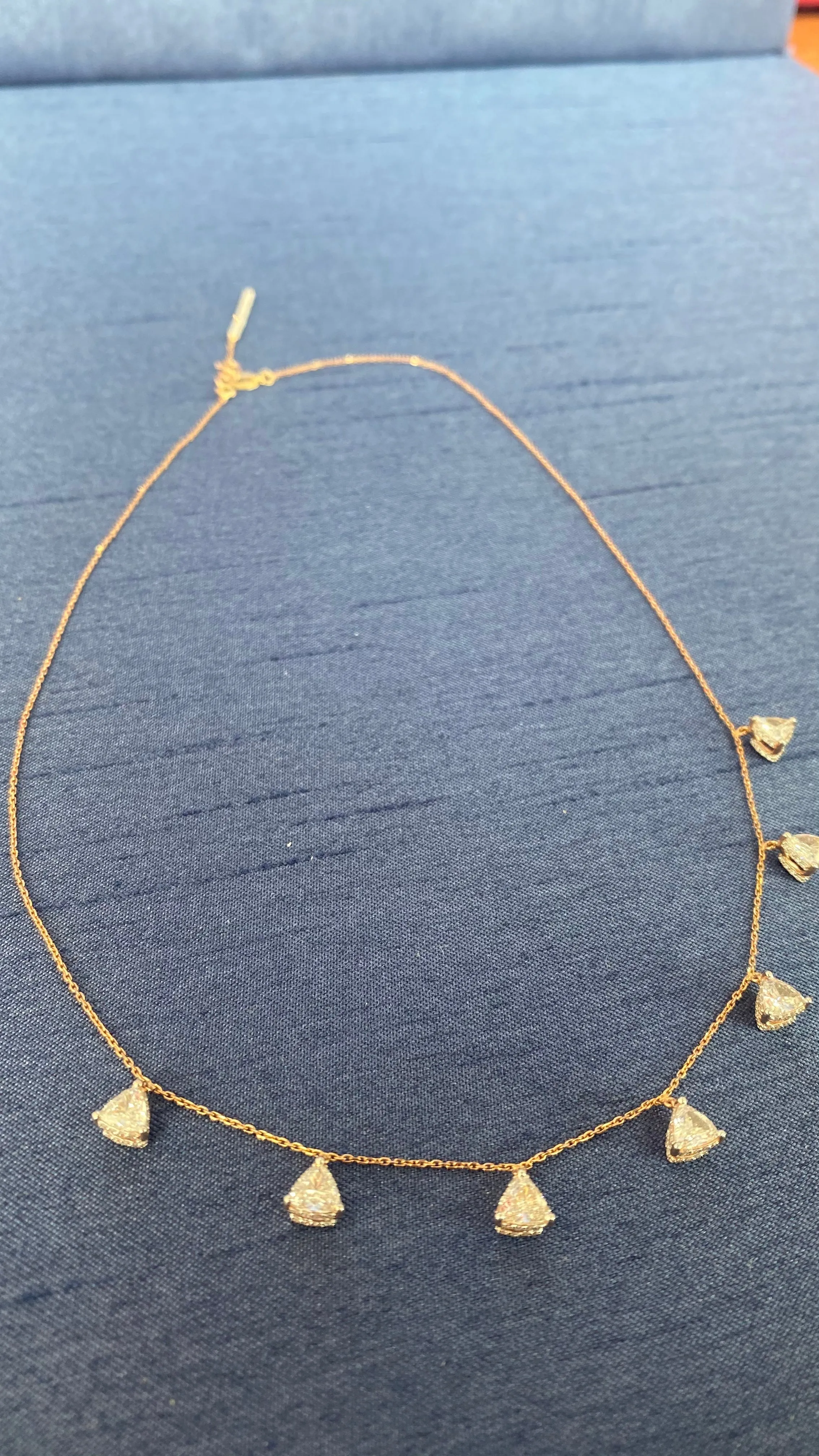 Ary Pret Threader Collection Trillion Diamond Necklace
