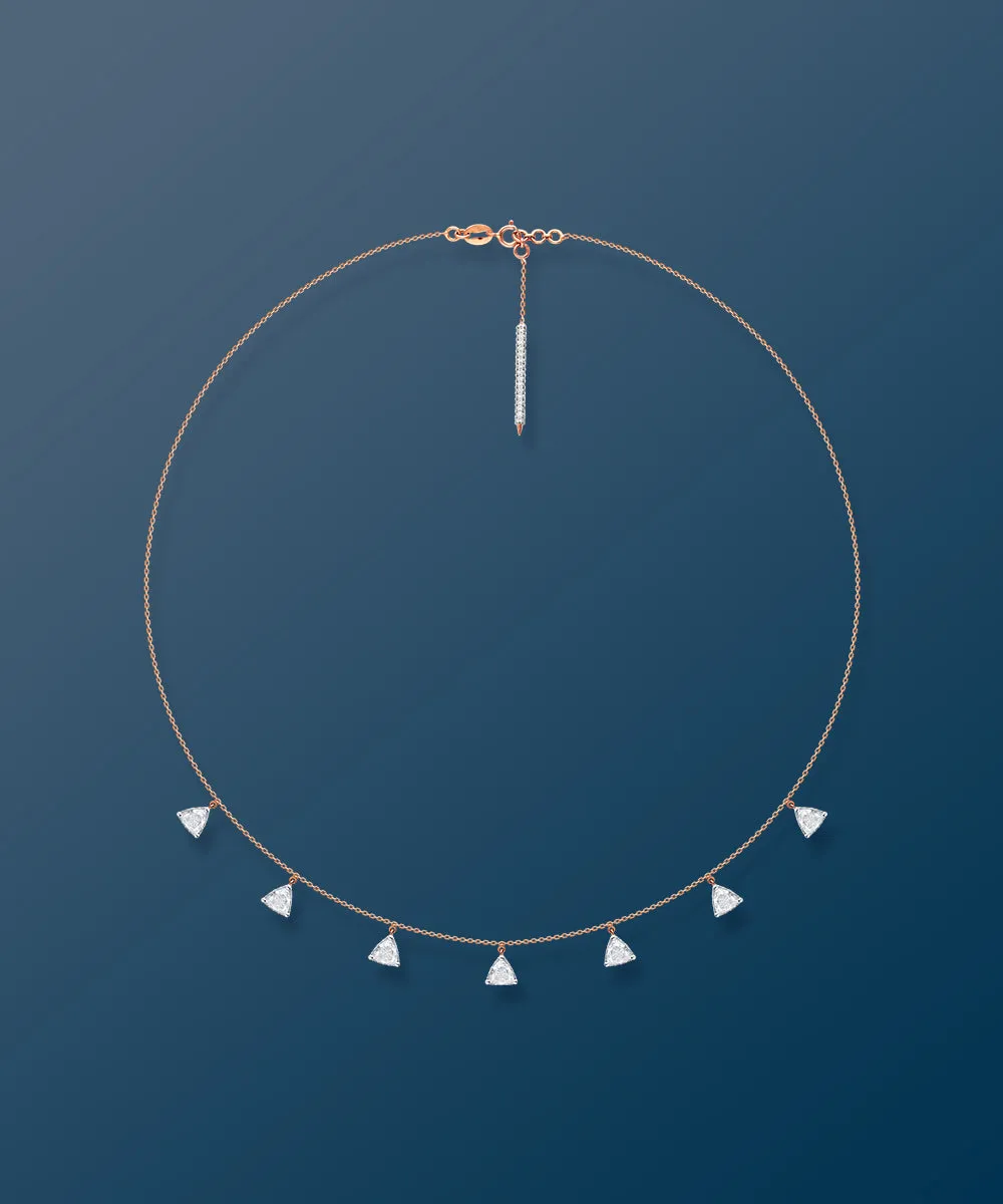 Ary Pret Threader Collection Trillion Diamond Necklace