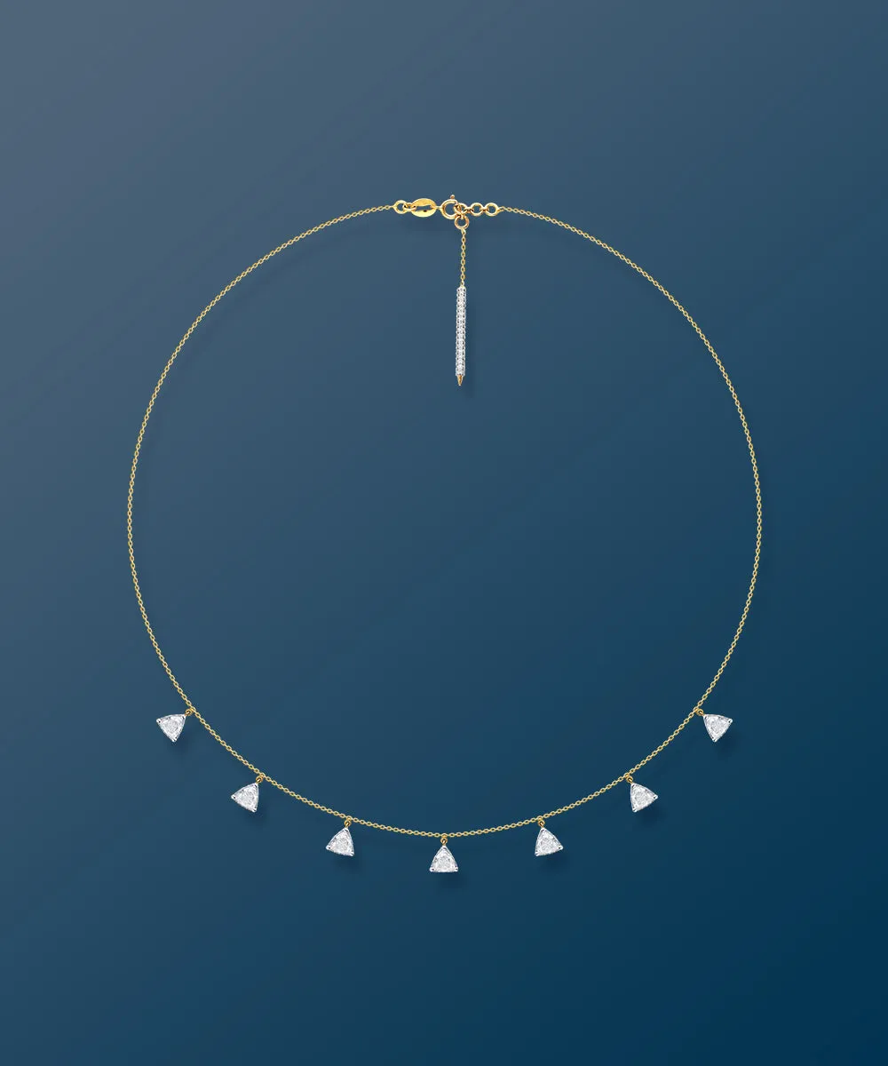 Ary Pret Threader Collection Trillion Diamond Necklace