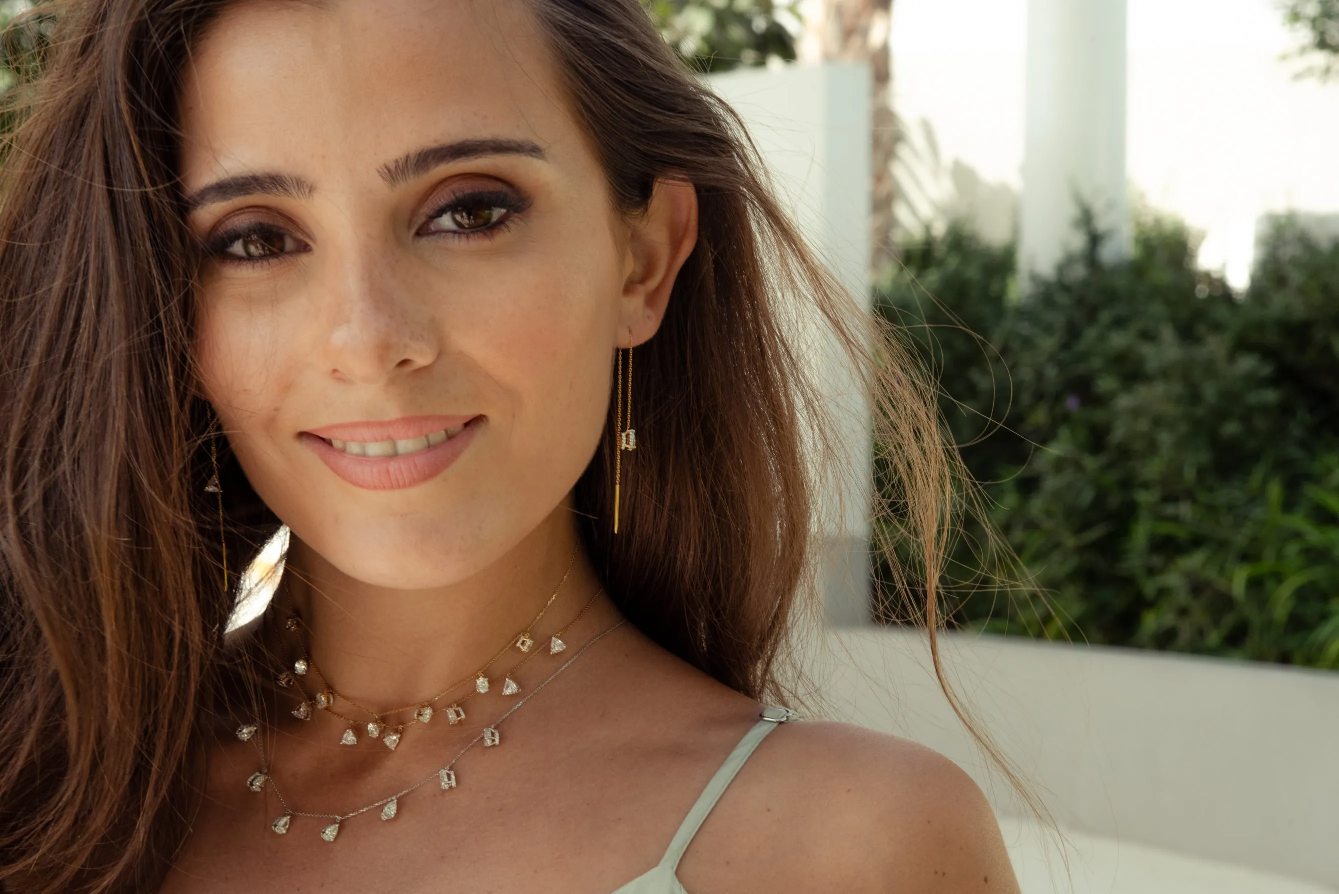 Ary Pret Threader Collection Trillion Diamond Necklace