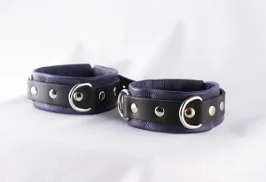 Aslan Prince Leather Ankle Cuffs in Purple