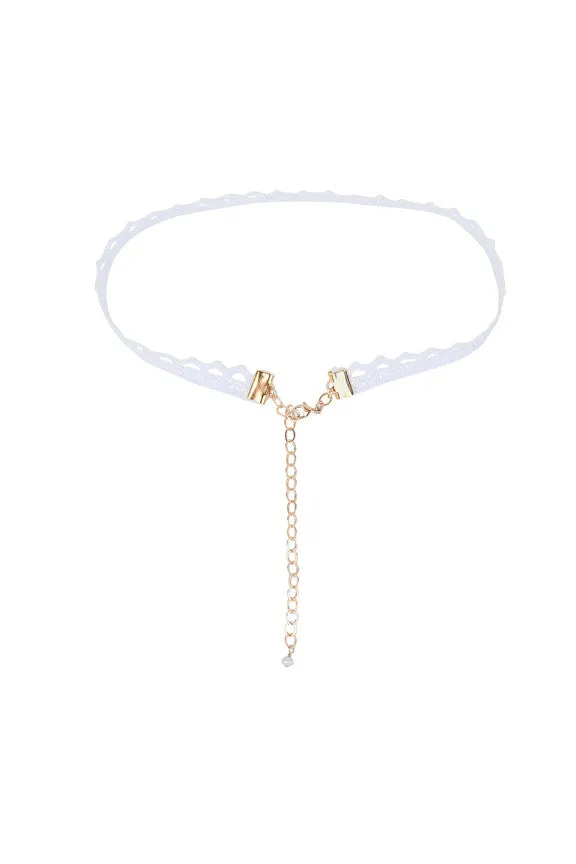 Aster Lace Choker in White