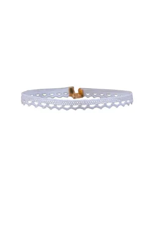 Aster Lace Choker in White