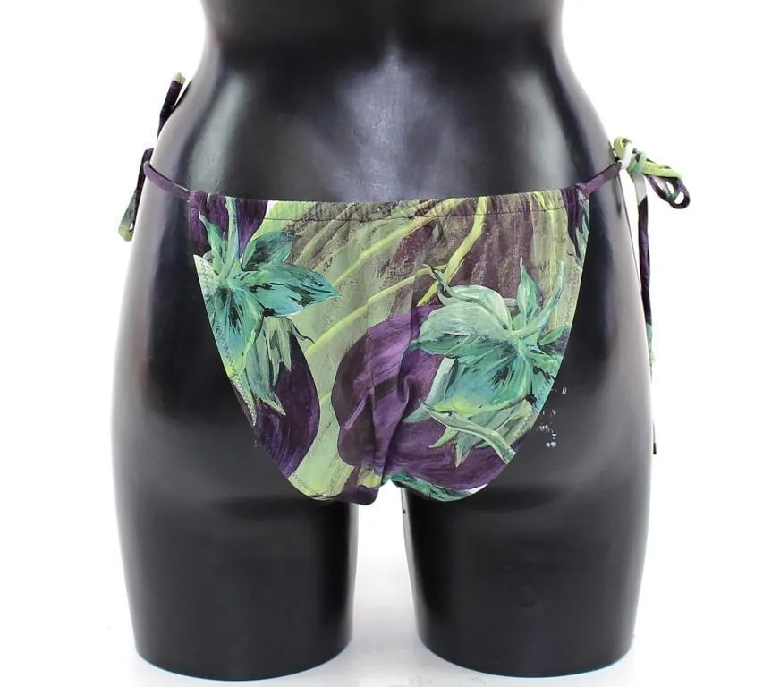 Aubergine Bikini Bottom Logo Swimwear Beachwear