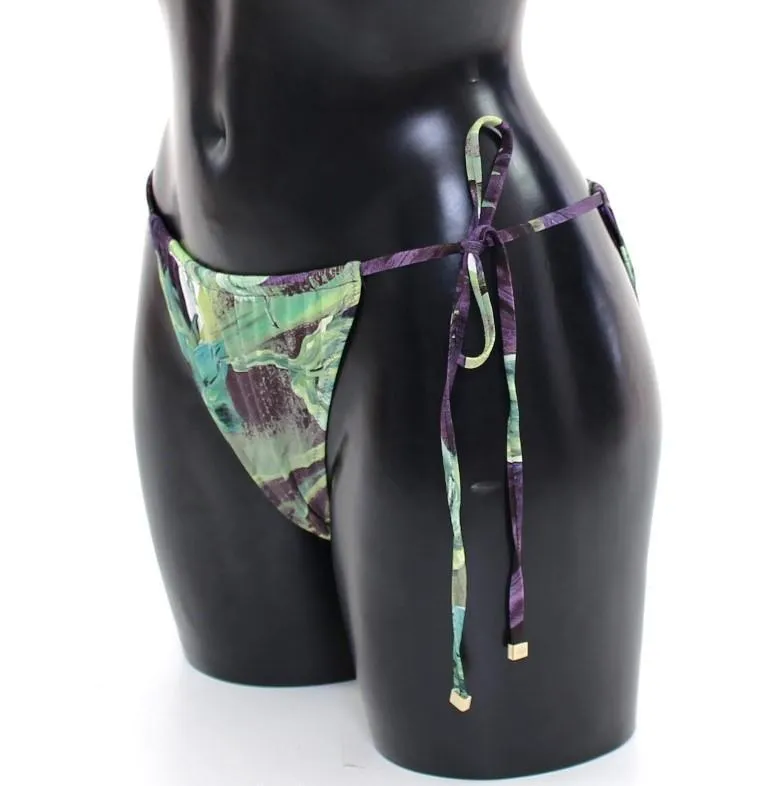 Aubergine Bikini Bottom Logo Swimwear Beachwear