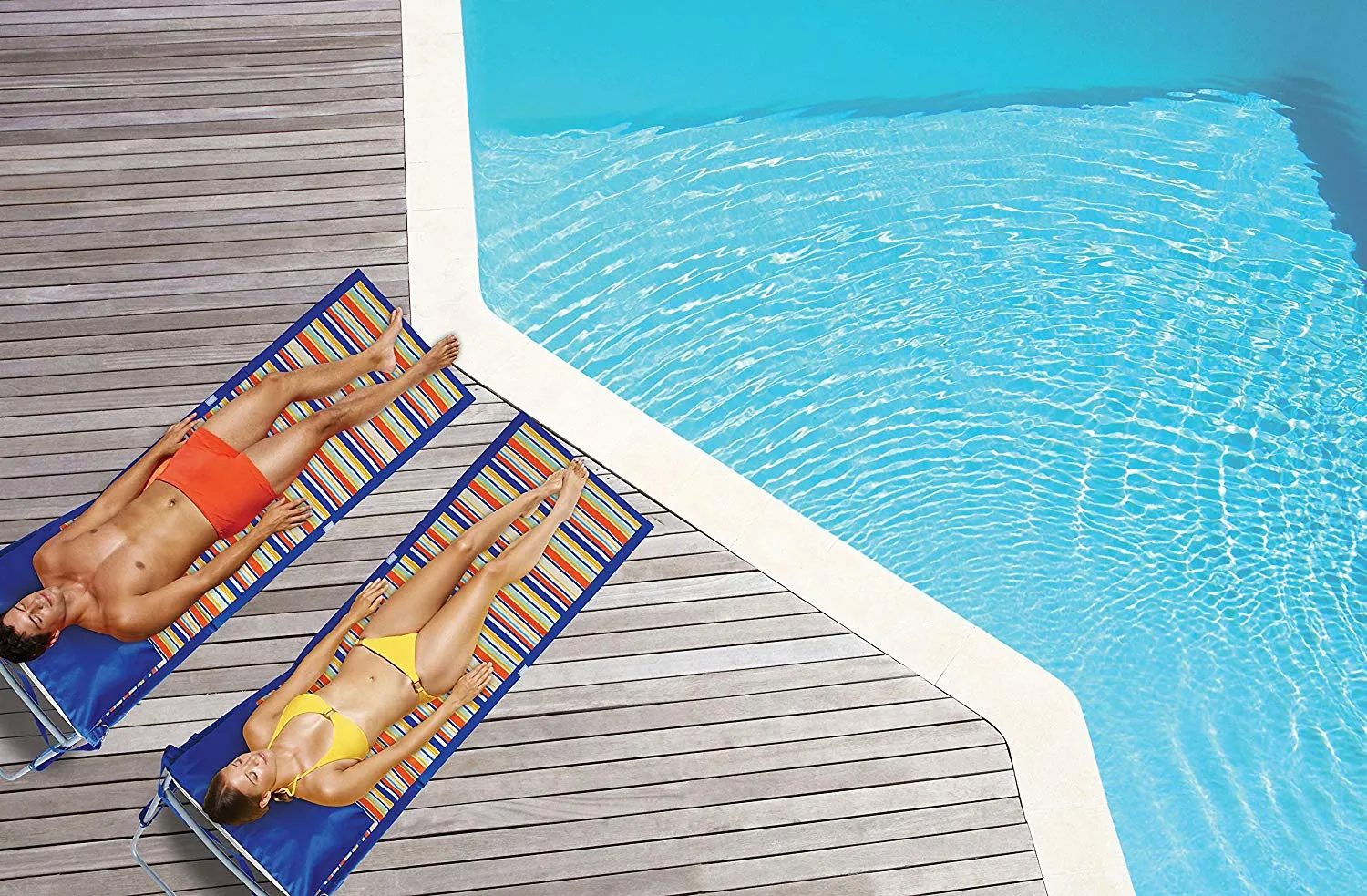 Awesome on The Go Portable Beach Reclining Lounger! Extra comfort, Folding portable beach mat measuring 42" inches open. Features inflatable pillow Storage pocket for keys, phone etc. Retails $55 