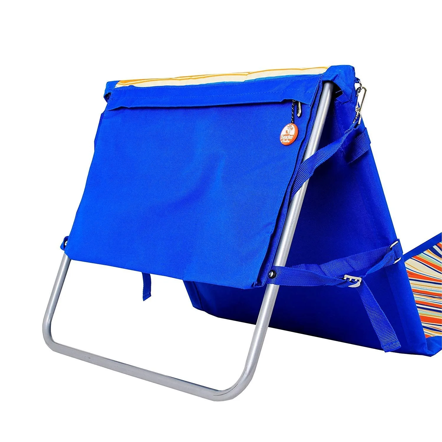 Awesome on The Go Portable Beach Reclining Lounger! Extra comfort, Folding portable beach mat measuring 42" inches open. Features inflatable pillow Storage pocket for keys, phone etc. Retails $55 