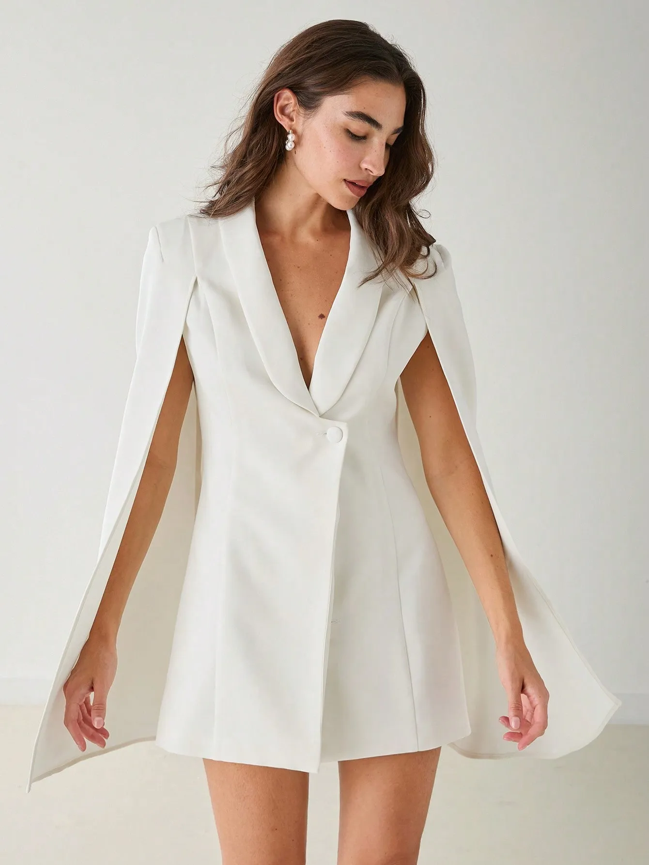 Azar Women's Cape Collar Blazer Autumn, Winter Clothing Dress