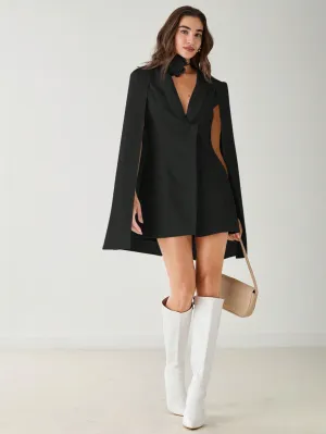 Azar Women's Cape Collar Blazer Autumn, Winter Clothing Dress