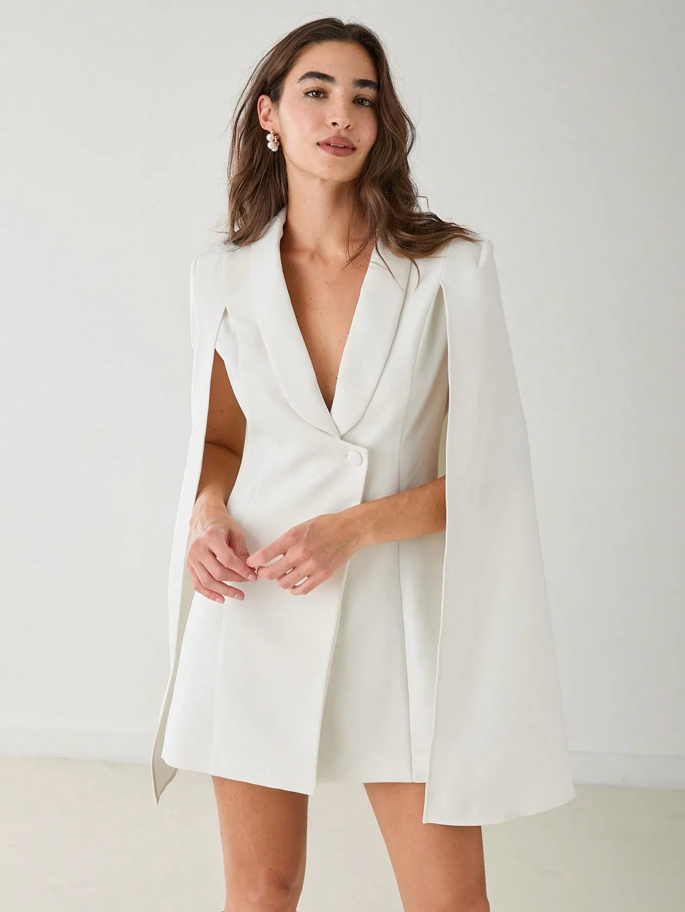 Azar Women's Cape Collar Blazer Autumn, Winter Clothing Dress