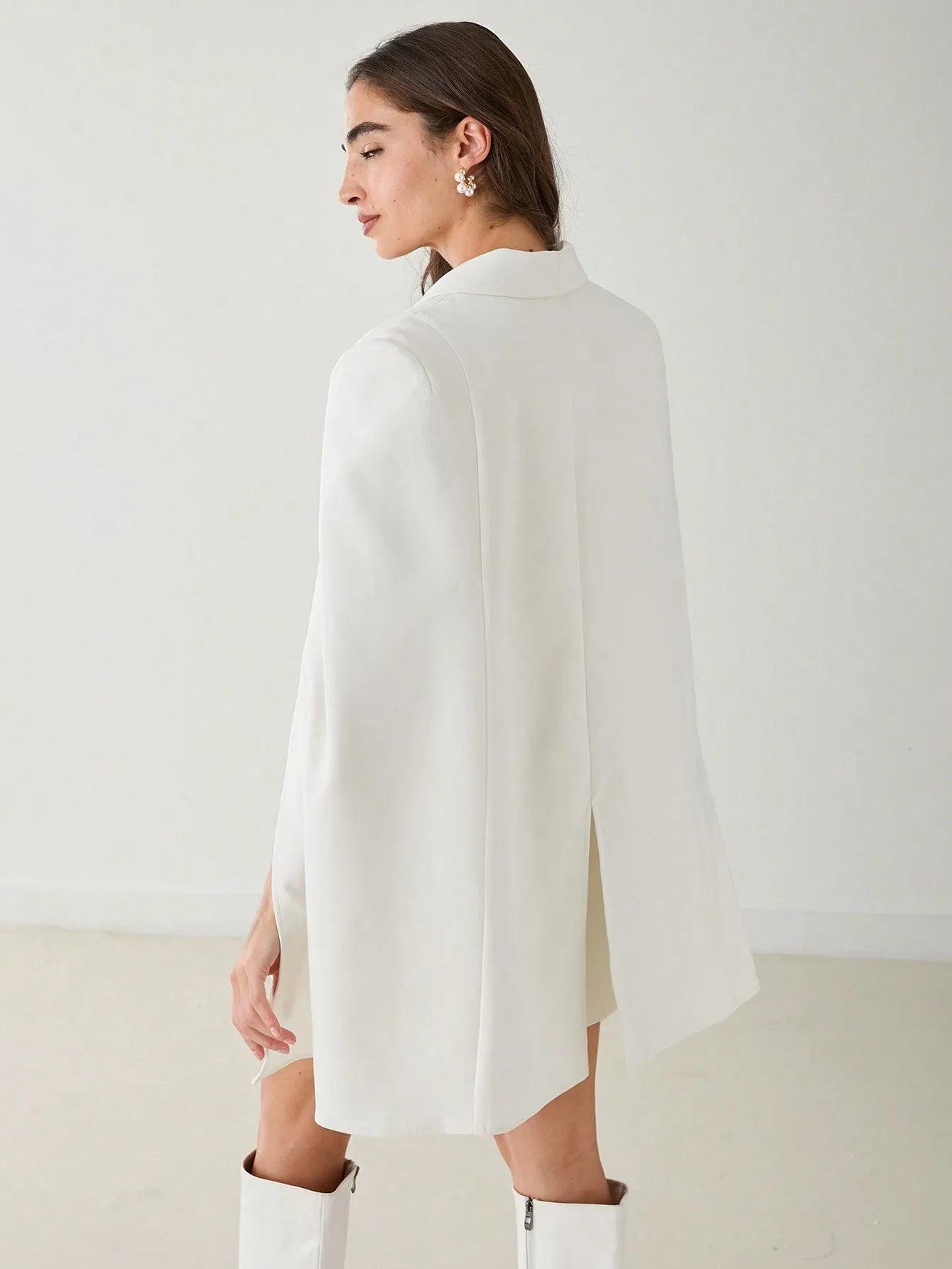 Azar Women's Cape Collar Blazer Autumn, Winter Clothing Dress