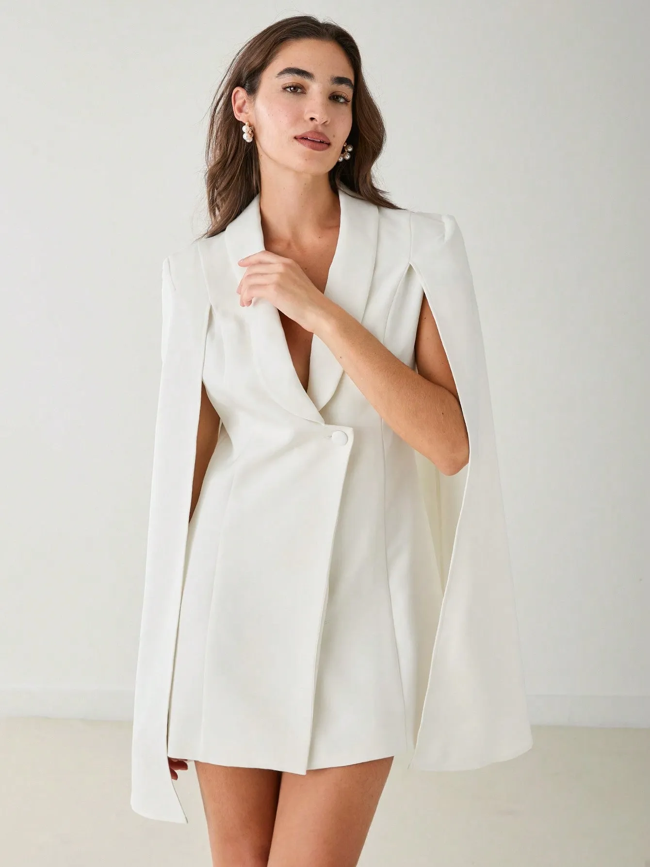 Azar Women's Cape Collar Blazer Autumn, Winter Clothing Dress