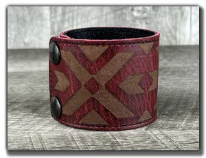 Aztec - Canyon Rouge Leather Cuff