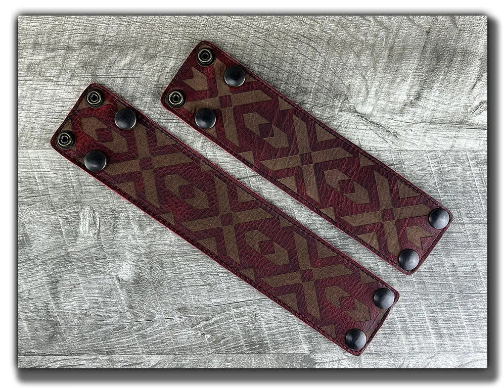Aztec - Canyon Rouge Leather Cuff