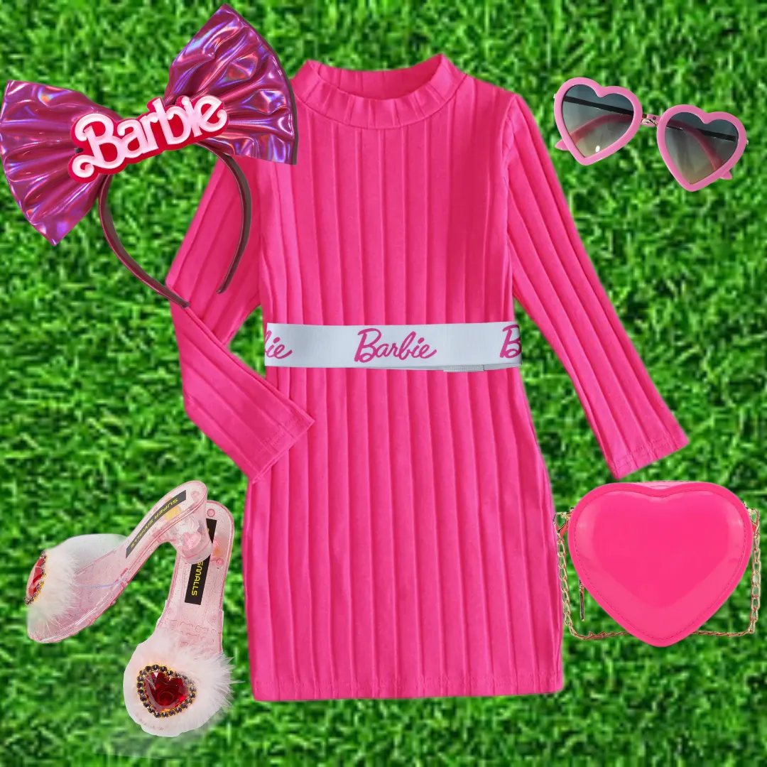 B Girl Ribbed Sweatshirt Dress