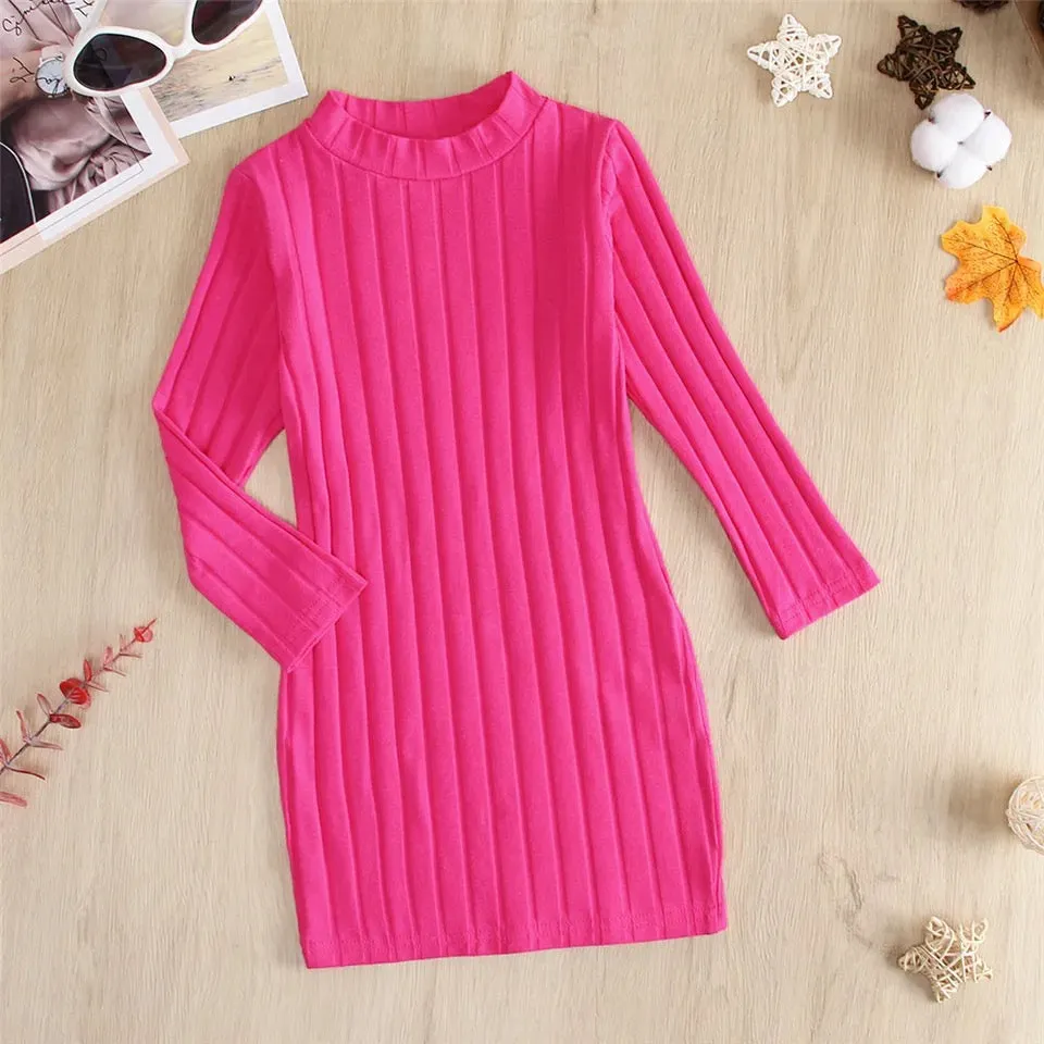 B Girl Ribbed Sweatshirt Dress