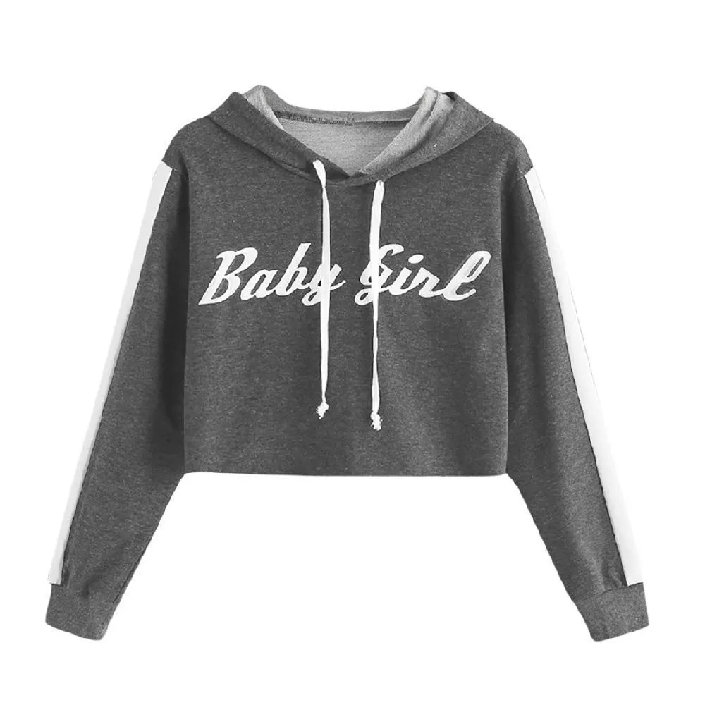 'Baby Girl' Crop Hoodie