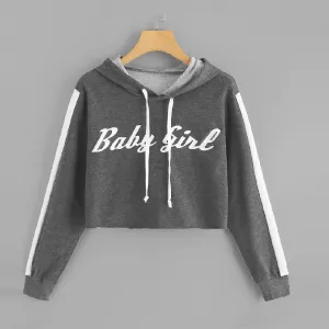 'Baby Girl' Crop Hoodie