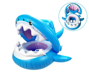 Baby Shark Inflatable Swimming Floats with Canopy for Kids