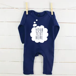 Baby's Thoughts' Personalised Baby Rompersuit