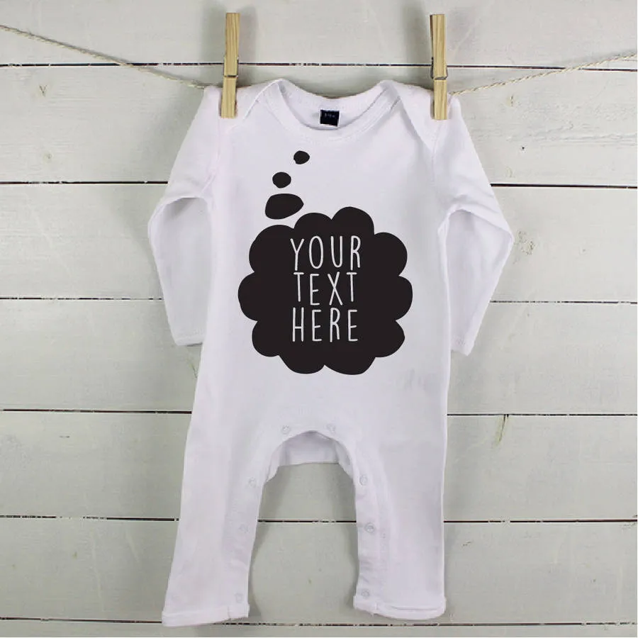 Baby's Thoughts' Personalised Baby Rompersuit