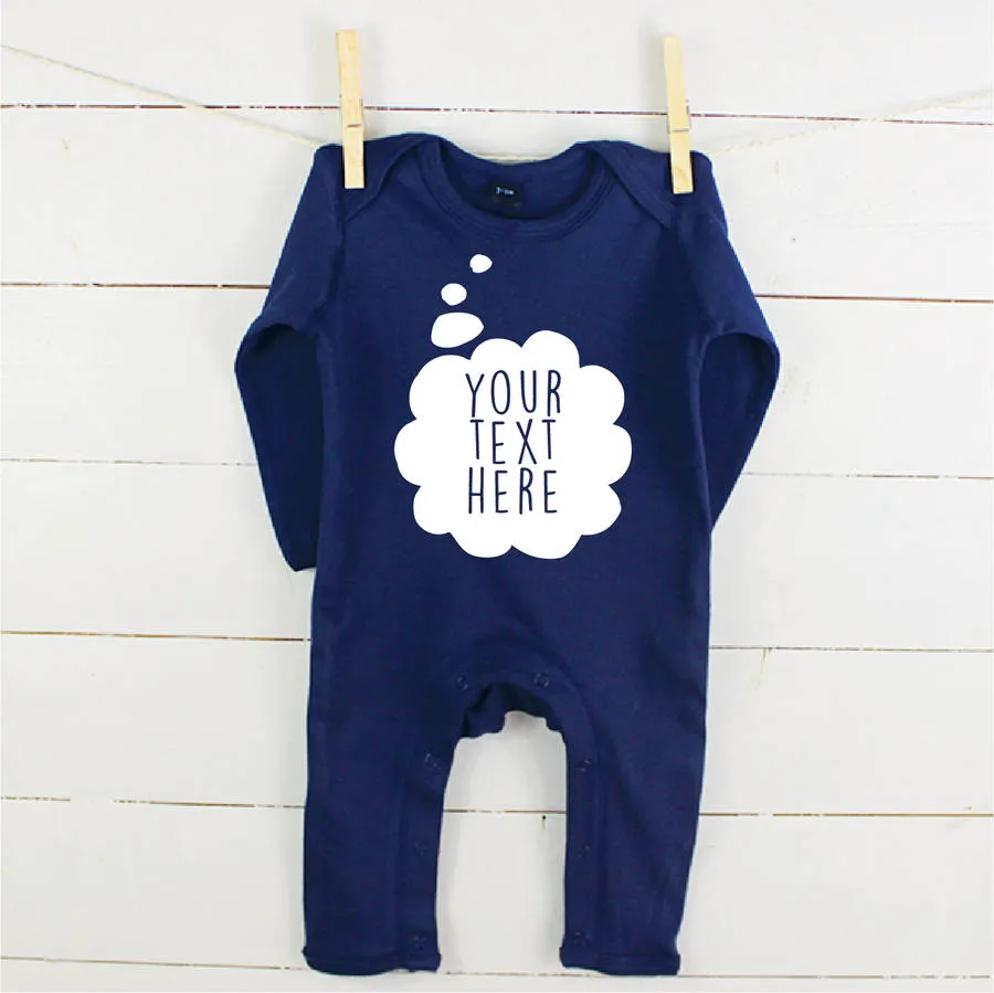 Baby's Thoughts' Personalised Baby Rompersuit